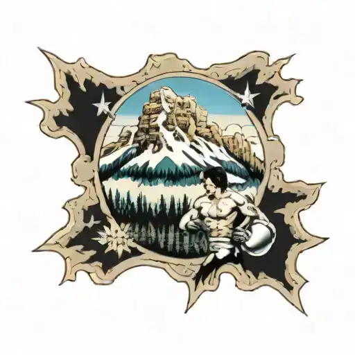 Rocky Balboa Mountain Scene