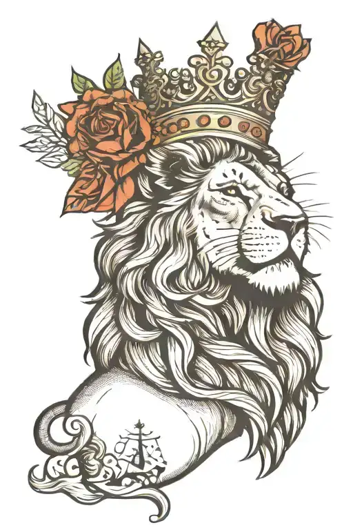 Half Lion Wearing A Crown Queen Quote