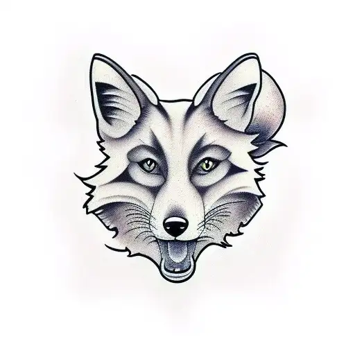 Fox Head Color Old School Border Collie