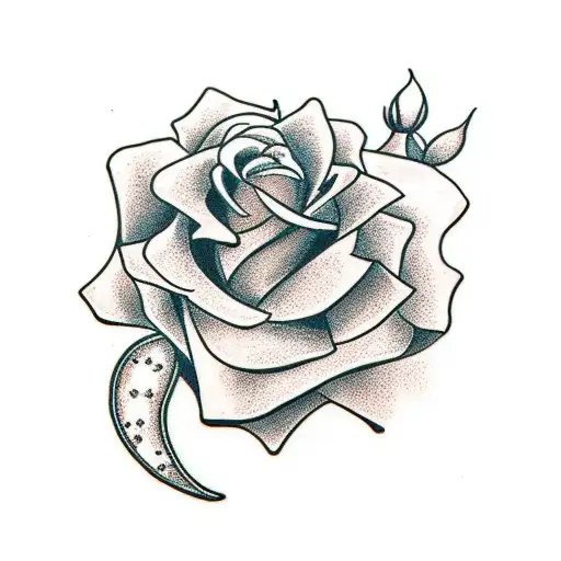 Rosary Around The Rose Stalk