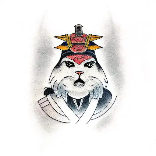 Samurai Body With Cat Head