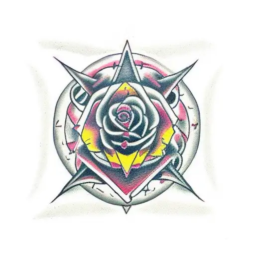 Satanic Symbol Roses