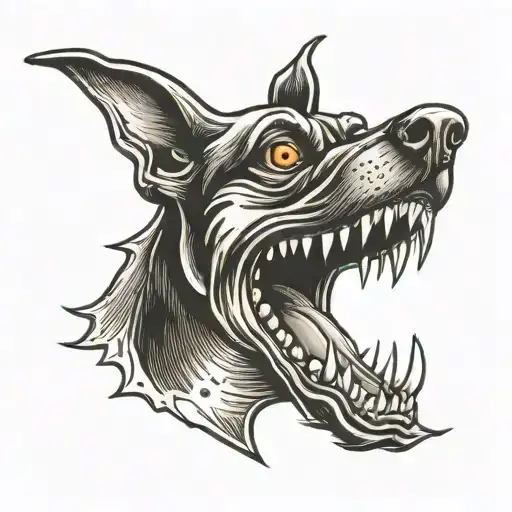 Head Of Grin Dog
