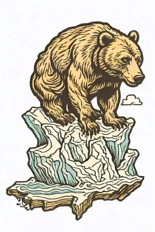 Bear Climbing Iceberg