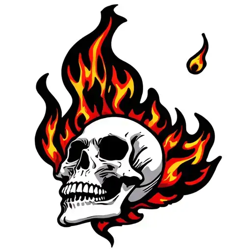Skull In Fire