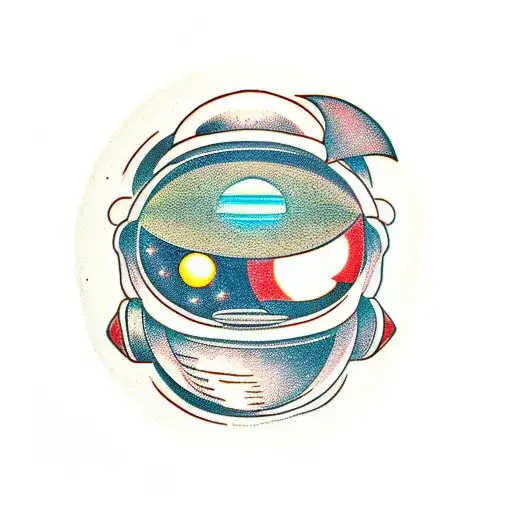 Alien In A Spaceship Cute