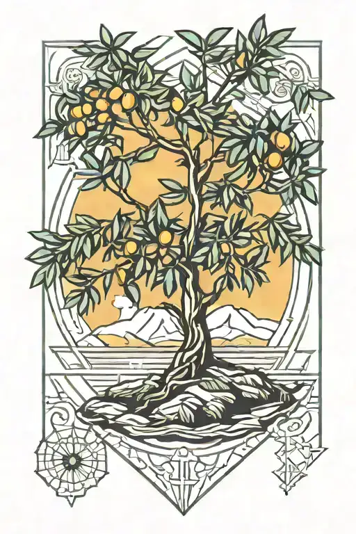 Geometric Olive Tree