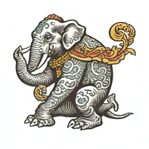 Man Eating An Elephant