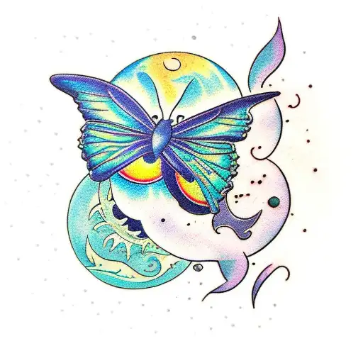Butterflies Sister Quote And Moon And Sun