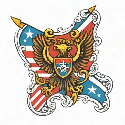Puerto Rican Flag Leo Zodiac Sign