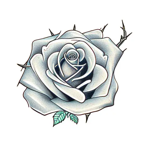 Rose With Thorn Vines