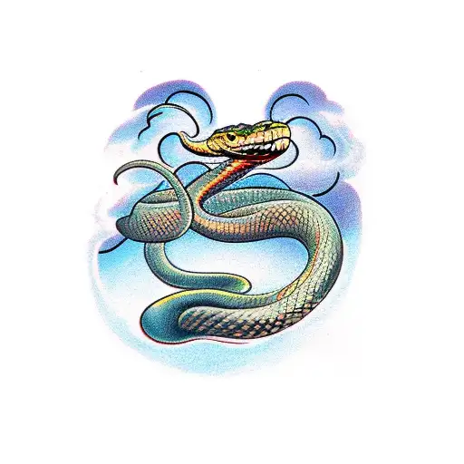 Snake Wrapped Around Mountains