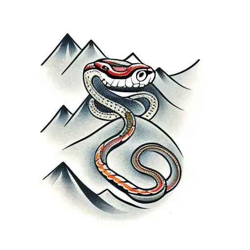 Snake Wrapped Around Mountains