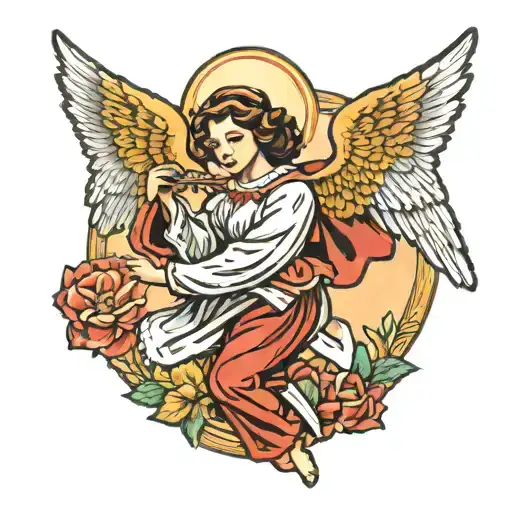 Angel With Open Wings
