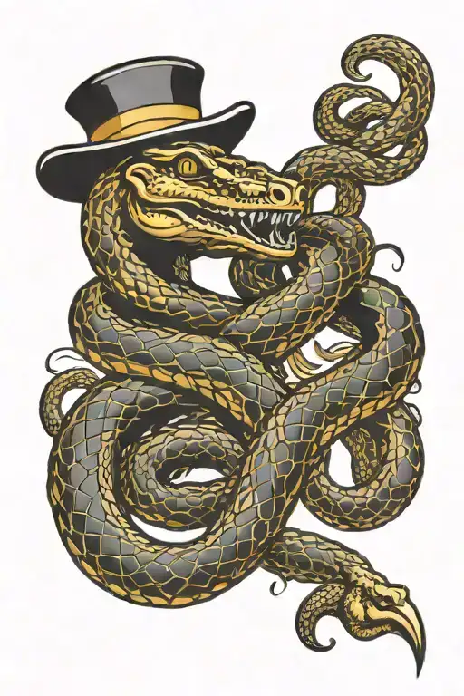 Gold Snake With Saint Spyridon