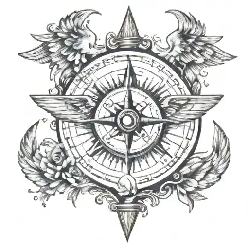 Compass With Wings