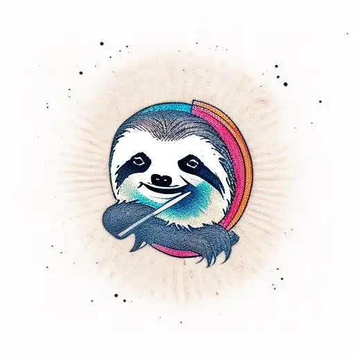 A Sloth Remixing Music In Front Of Dj Table