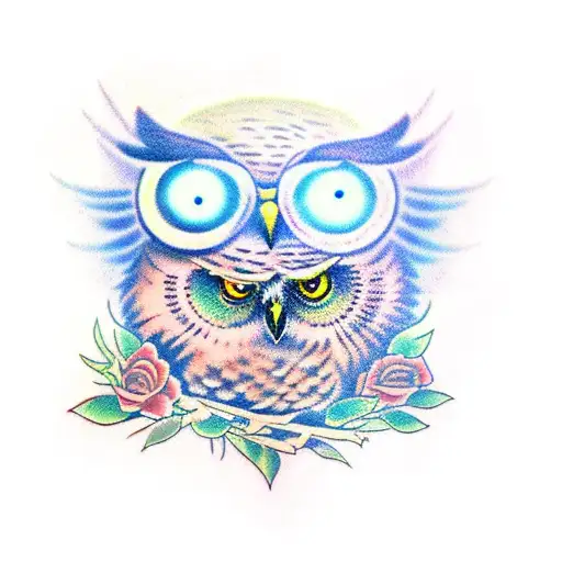 Owl Wearing Tattered Blindfold