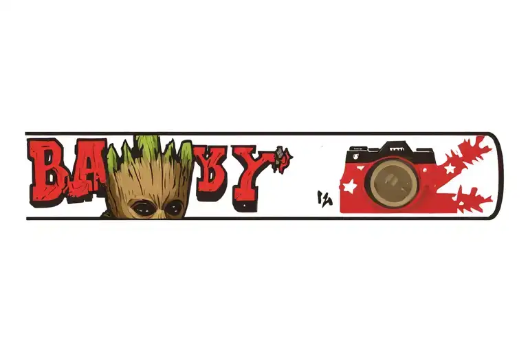 Baby Groot And Camera Lens