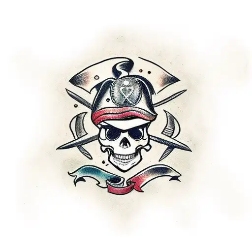 Old School Pirate Skull