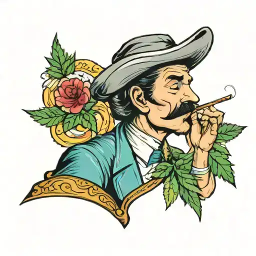 An Italian Baker Smoking Marijuana Old School