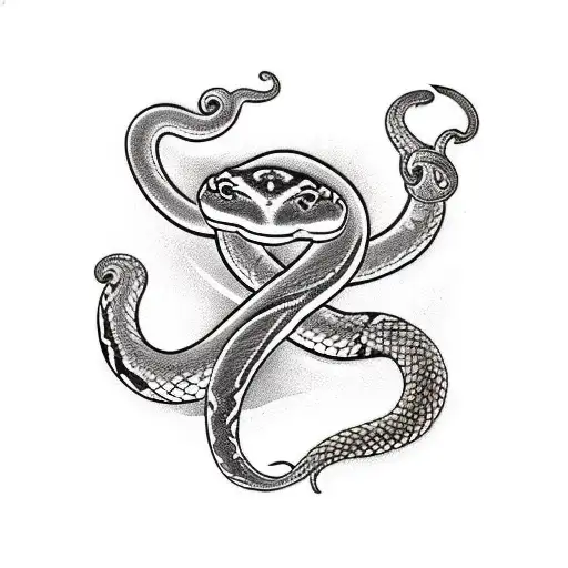 Dagger In Snakes Head From Top Down