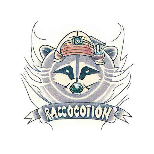 Racoon Flash Cartoon Happy Love