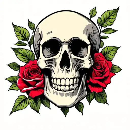 Roses Skull
