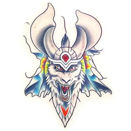 Native American Rinding A Dragon