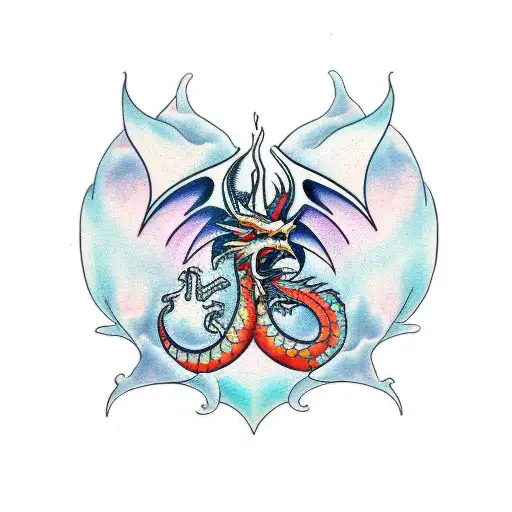 Simetrical Two Dragon Lower Back To Pelvis