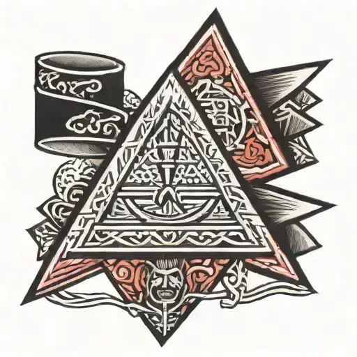 3D Triangle Jiu Jitsu Belt Wrapped