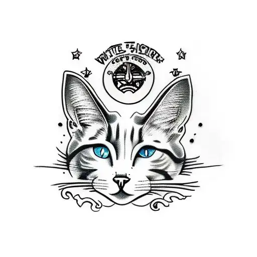 White And Grey Cat Curled Up