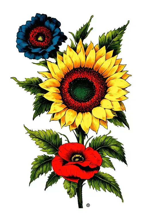 Sunflower Coquelicot