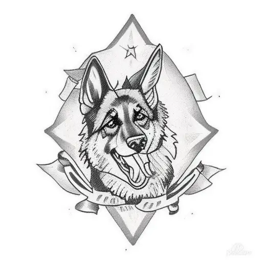 German Shepard Carrying A Dead Bobcat