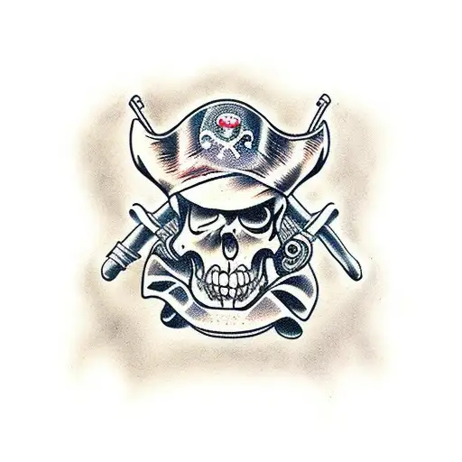 Pirate Holding A Pressure Washer