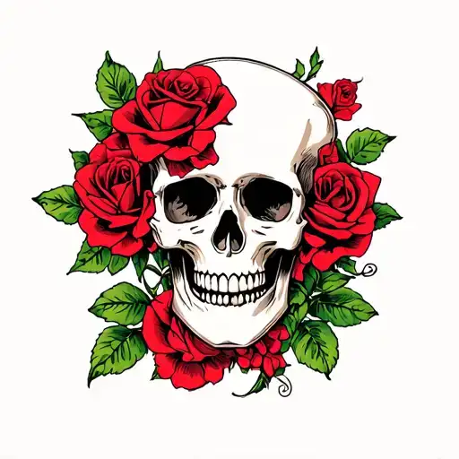Skull And Roses