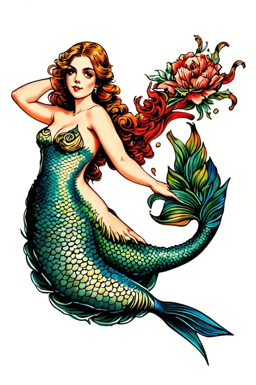 Mermaid Pin Up