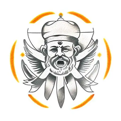 Greek Themed With Sun Rays