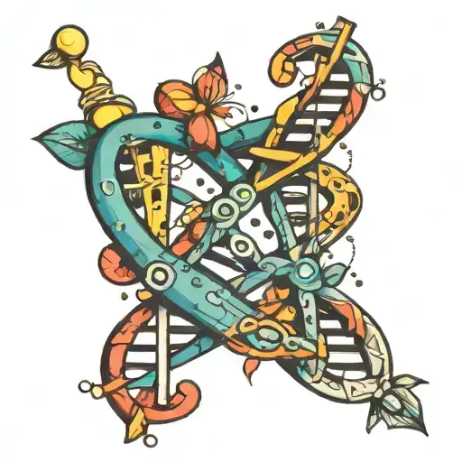 Molecule Dna Double Helix Intertwined