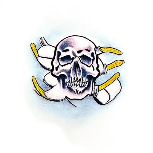 Skull Hand With Drum Sticks