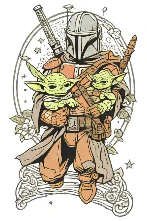 Mandalorian And Baby Yoda