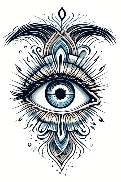 Eye With Crazy Pattern Around It