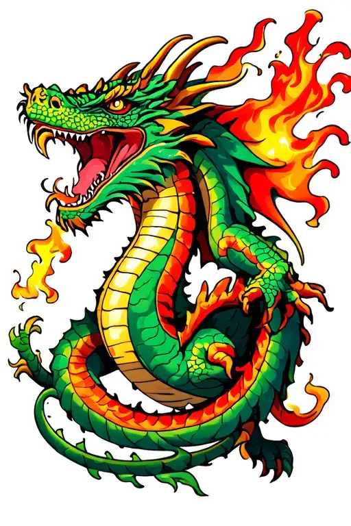 Dragon Breathing Fire Breathing Dragon