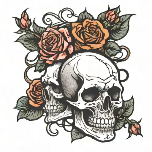 Skull And Roses