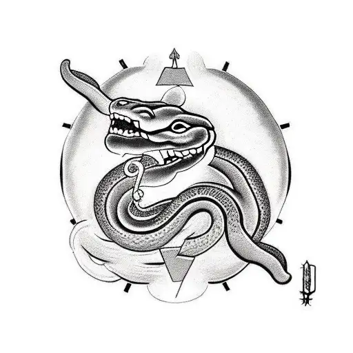 Original Sin With The Snake Around A Three With The Apple