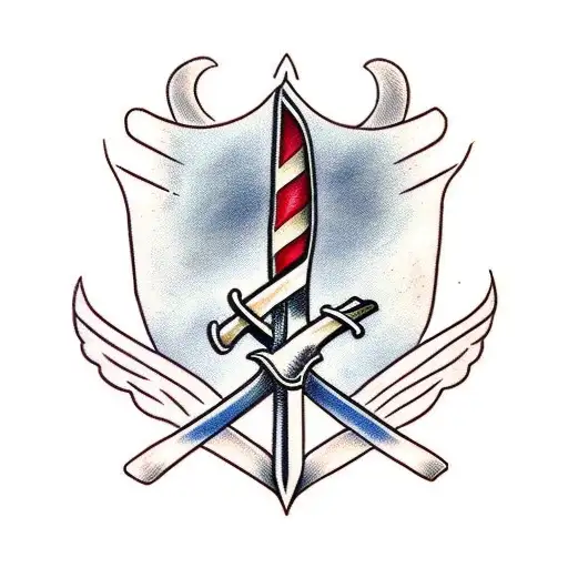 Sword With Heart And Ribbon