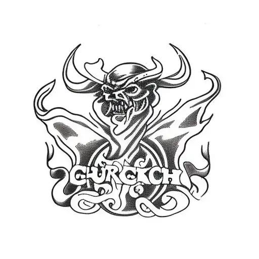 Church On Fire And A Demon