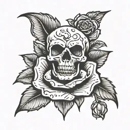 Skull And Rose