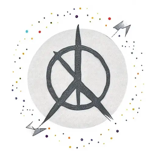 Eating Disorder Recovery Symbol Made Out Of Peace Signs