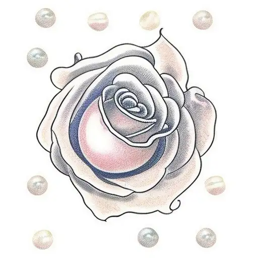 Sea Rose Surrounded By Pearls Masculine